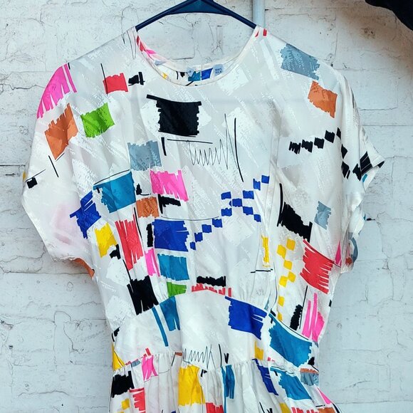 Vintage retro silk dress - Picture 5 of 7